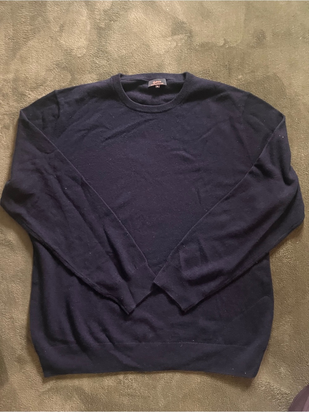 Quince Mongolian Cashmere 2.0 Crewneck Sweater – True Navy, XL